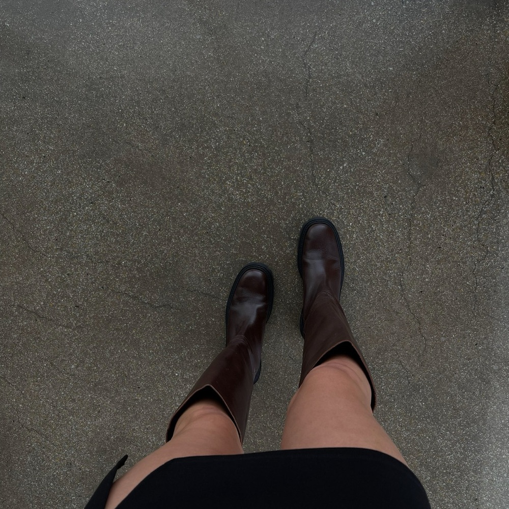 Zara leather boots worn couple times